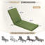 Ensemble de 2 coussins de chaise longue d'extérieur avec attaches Aoodor-2117951197