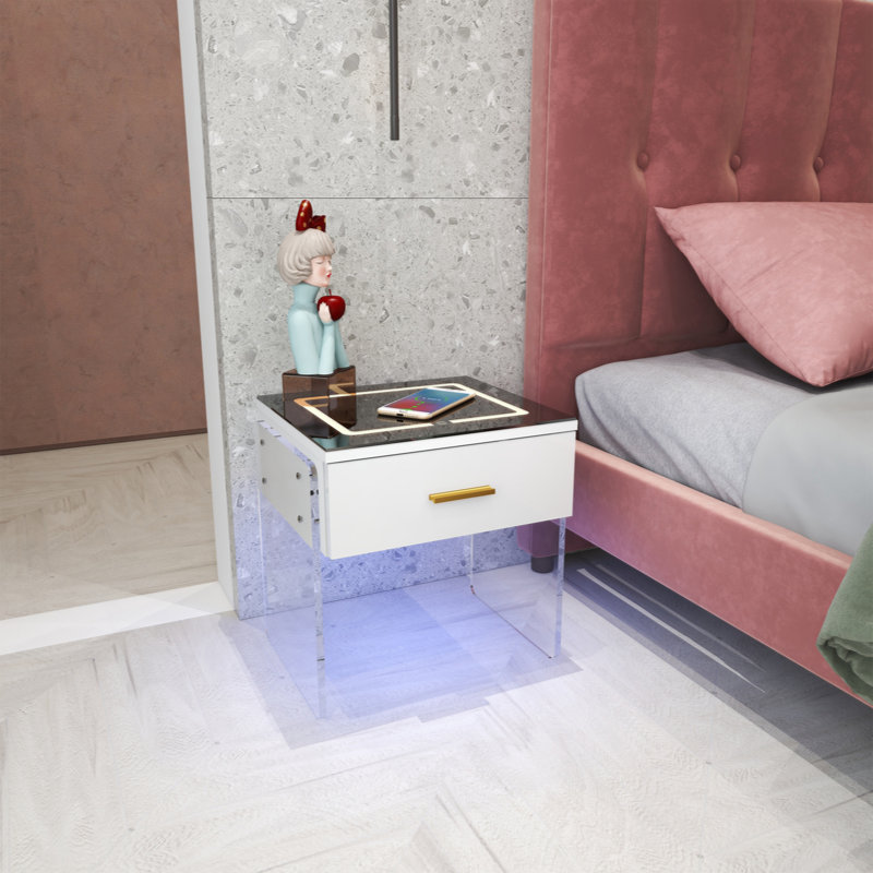 Table de bout Lakyna, Blanc
