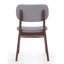 Ensemble de 2 chaises de salle à manger rembourrées de style Mid-Century avec structure en bois d'hévéa, noyer et gris clair (même SKU: 59302.00DBEI)-816579723-816579732