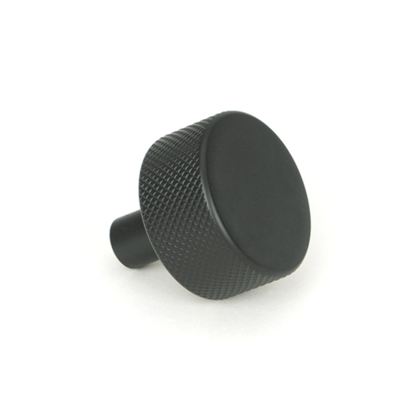 Round Knob, Matt Black, 3 cm