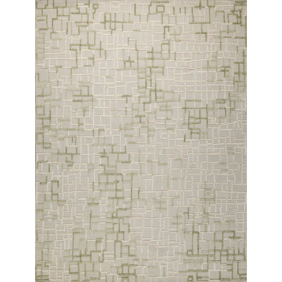 Vista handloomed Wool/Bamboo Silk Green Area Rug