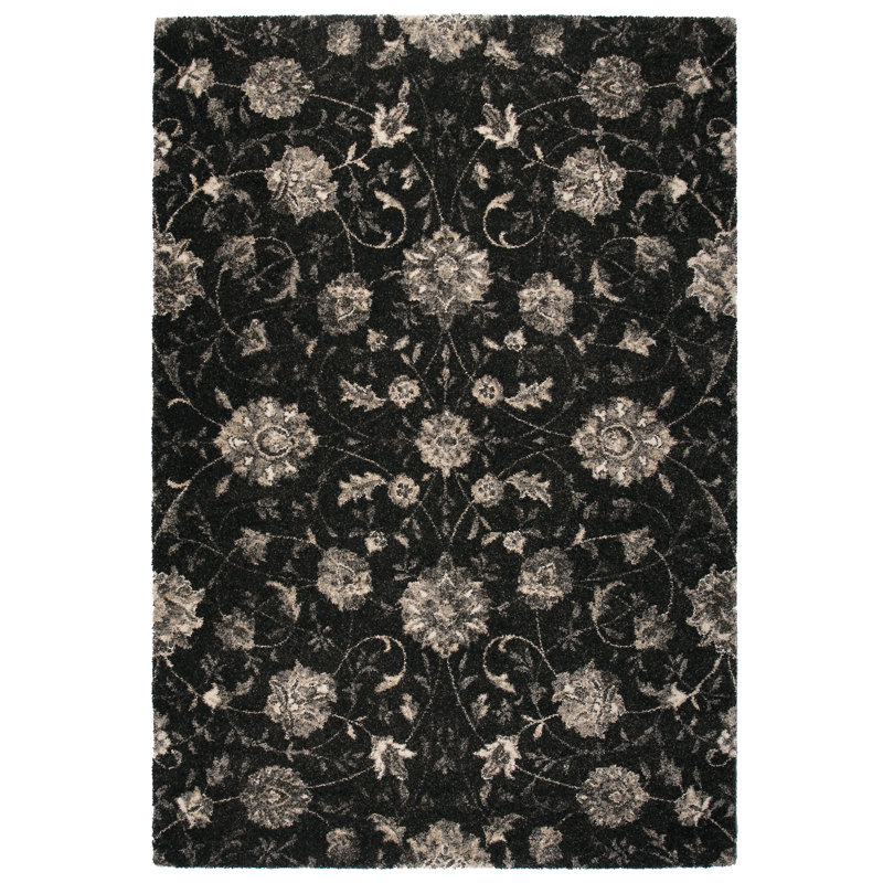 Tapis brun foncé Evlin, Rectangle 6 pi 7 po x 9 pi 6 po