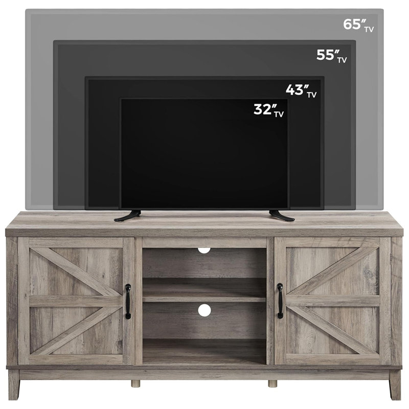 Meuble télé de style campagnard, Gris