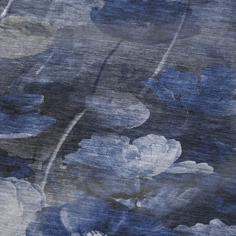 Jeté floral Sherpa ASB613 Addison, Bleu