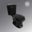 Toilette allongée 2 pièces 0,8 GPF / 1,6 GPF avec siège à fermeture lente Black Sheffield