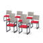 8 Piece Sunbrella Outdoor Patio Dining Chairs - Navy-497285587-497285585