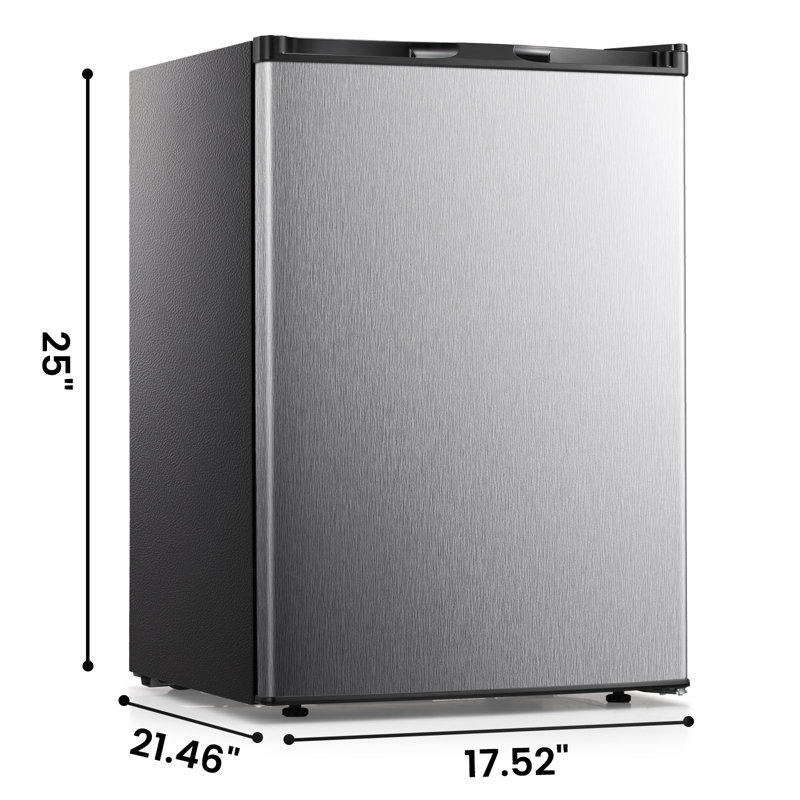 2.1 Cubic Feet Upright Freezer with Adjustable Feet, Silver