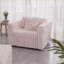 Canapé modulaire simple, moderne minimaliste de 44,9 po avec coussins amovibles lavables pour la chambre à coucher et le salon | Rose clair | Standard-557957936