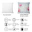 Carré, chrysanthèmes et fleur de pommier - coussin décoratif traditionnel-60158717
