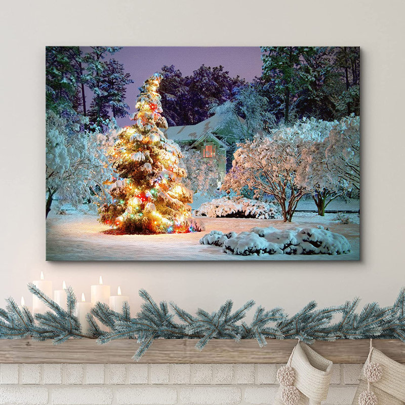 Célébration de Noël, impression, H 32 po x l 48 po, Toile tendue