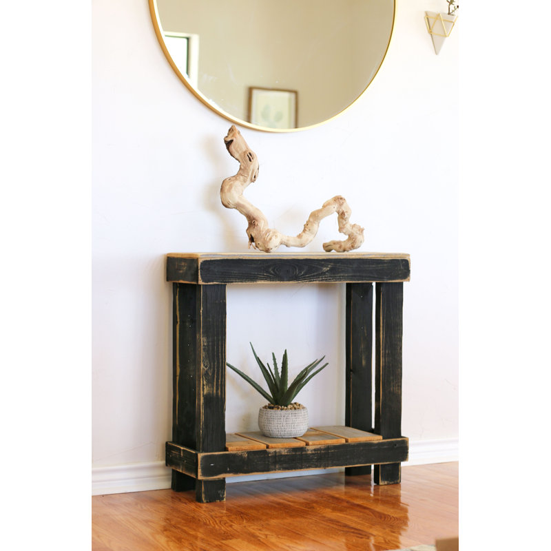 Jhavori 30'' Solid Wood Console Table, Black