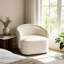 Fauteuil d'appoint courbé avec coussin moelleux intégré-259418042