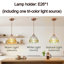 Luminaire suspendu 2 pièces à tête simple en verre avec source de lumière 3 couleurs