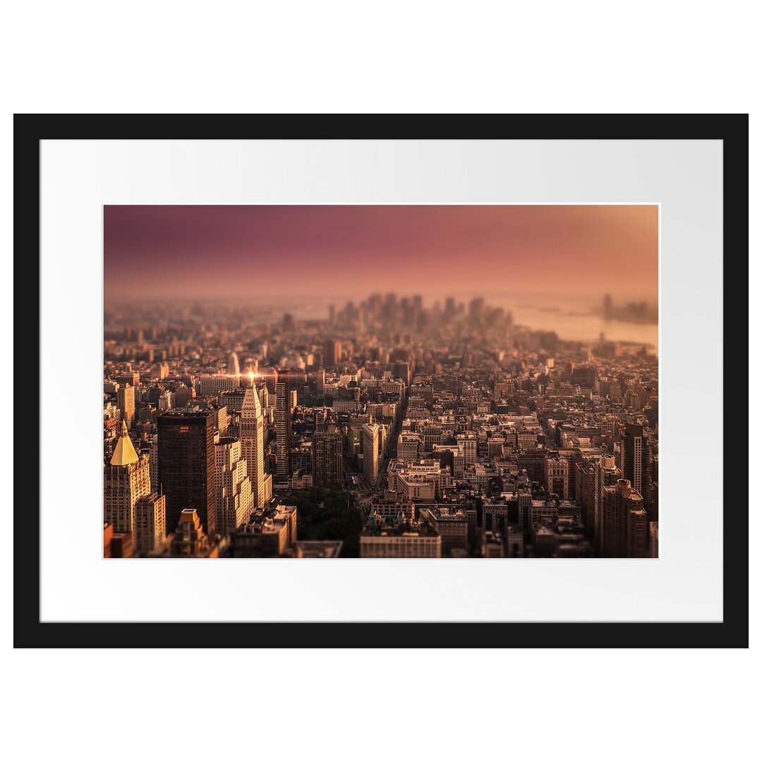 New York City bei Sonnenuntergang Fotokunstdruck Poster