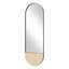 Grand miroir ovale en travertin Uttermost Russo