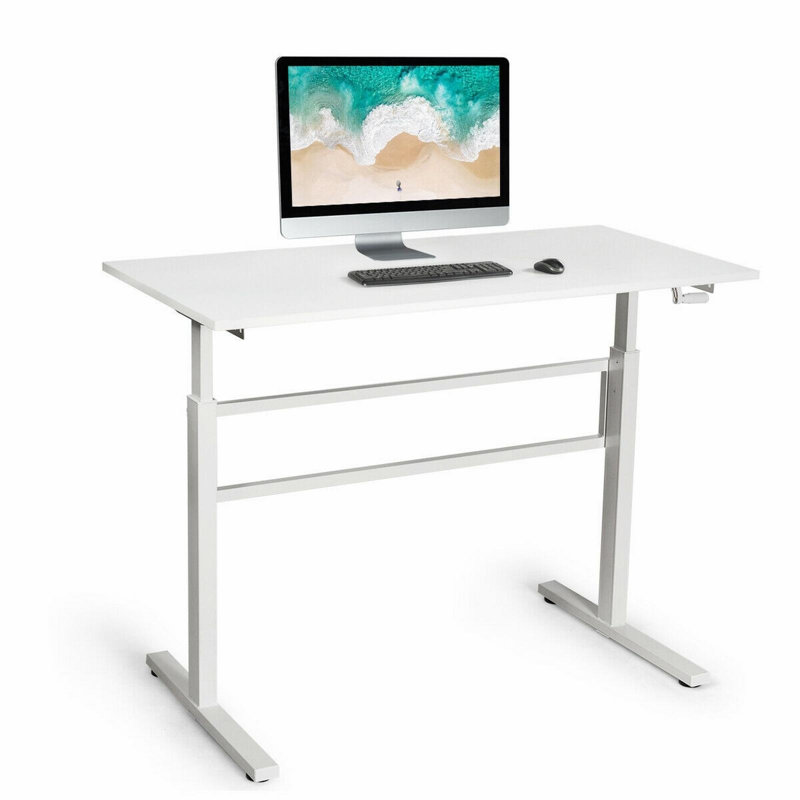 Bureau debout à hauteur ajustable Beauton, Blanc