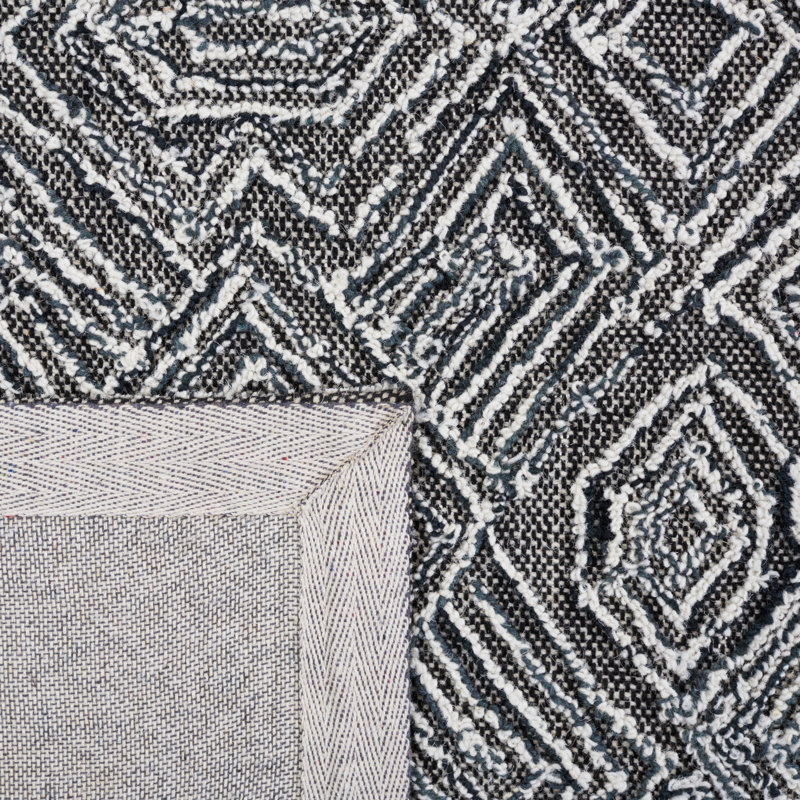 Tapis géométrique en laine / coton touffeté à la main Ginessa, Rectangle 4 pi x 6 pi