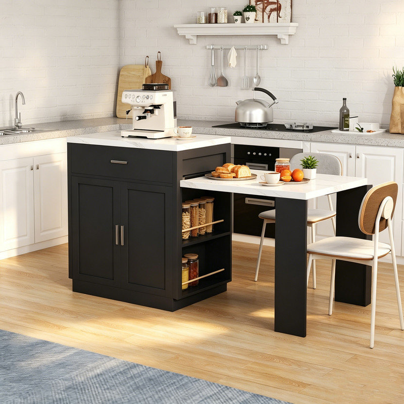 211 cm W Kitchen Island with