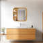 Miroir de pharmacie mural de 31,5 po de hauteur avec cadre en bois et rangement pour la salle de bain Élégante conception de perles, utilitaire durable, armoire de routine à installation rapide avec garniture unique de 24,41 po de profondeur
