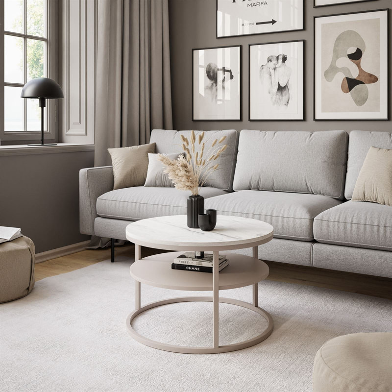 Amolika Coffee Table with Storage, Marmur Levanto, Marmur 