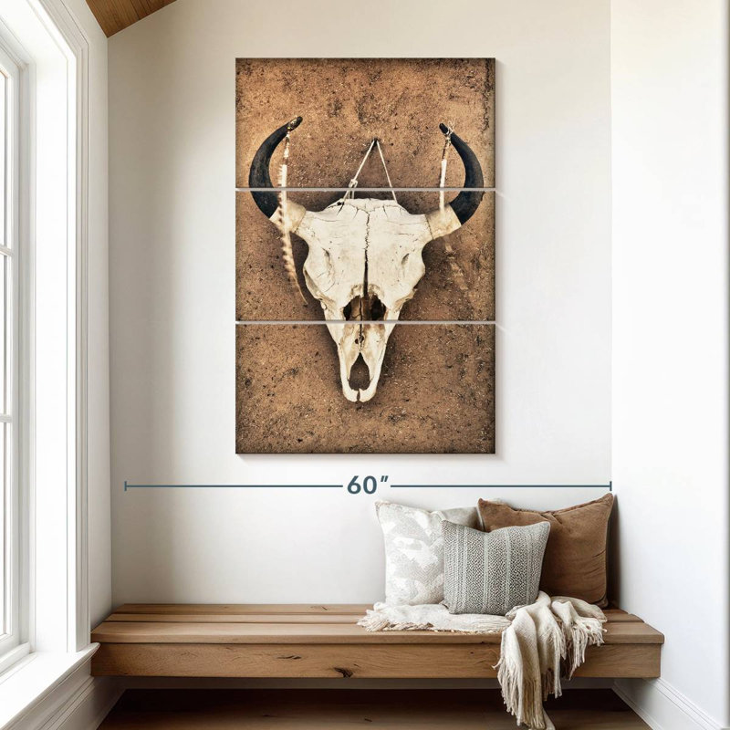 Kerner Cattle Skull, 50" H x 32" W