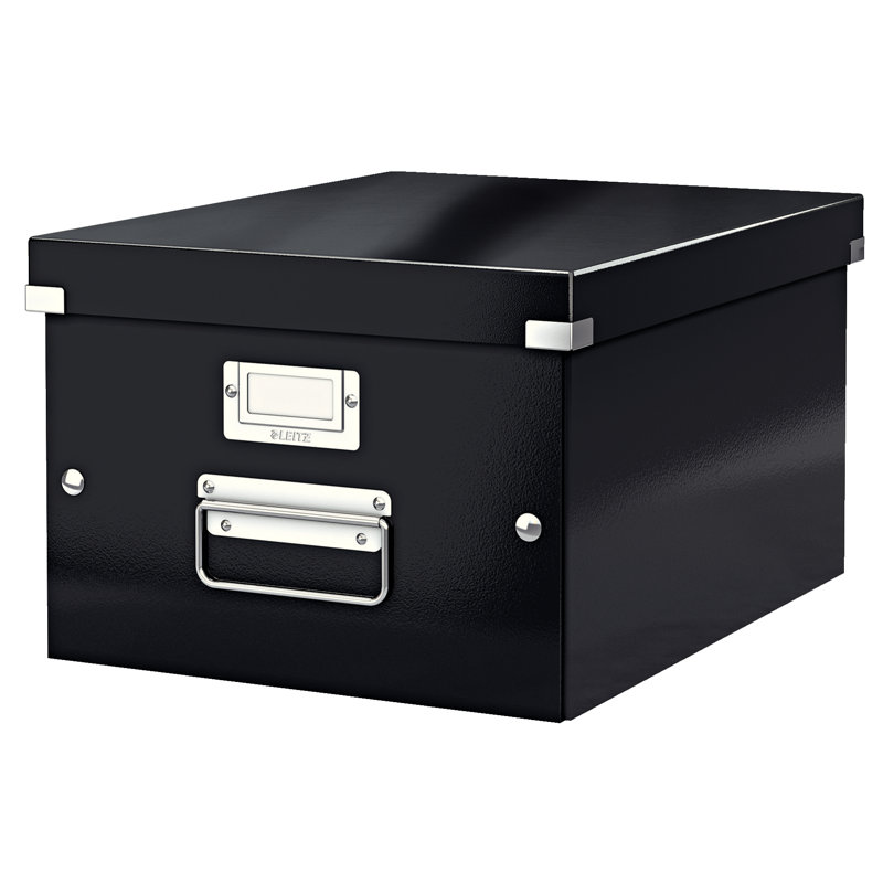 Leitz Decorative Bin, Black, 28.1cm H x 20cm W x 37cm D