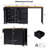 74.8" Kitchen Island With Extendable Dining Table-202625523