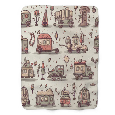 Little Vehicles - 1 Piece Premium Blanket