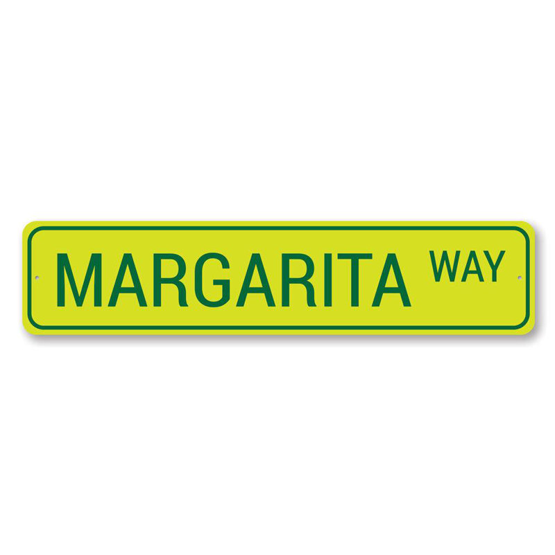 Plaque en aluminium Margarita Way, H 6 po x l 24 po x P 0,063 po