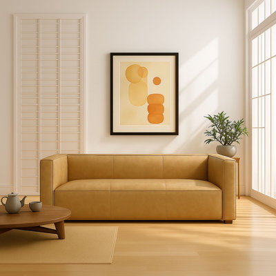 Jayci 83.3'' Faux Leather Sofa