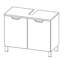 Liquid 70 mm Single Double Bathroom Vanity Base