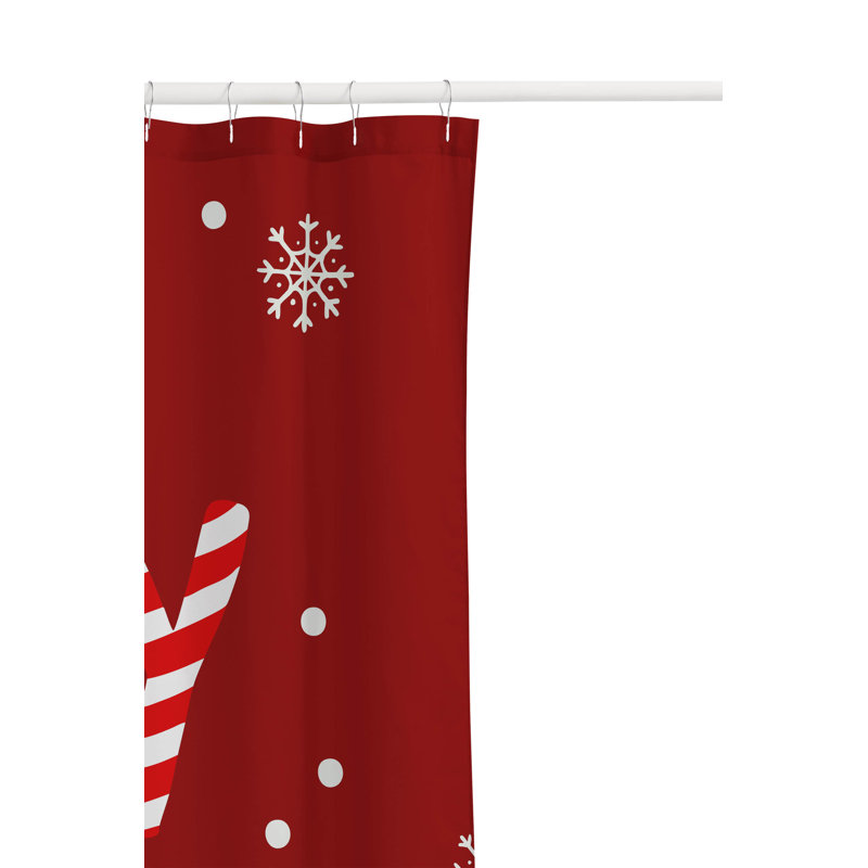 Rideau de douche Holly Jolly, Rouge