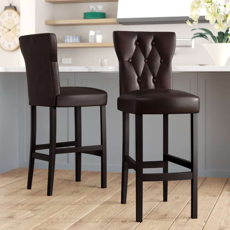 Tabouret de bar 30 po Schiller, Gris anthracite foncé