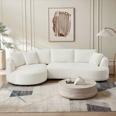 Oversized Sectional Sofa, Modern Couch with Chaise