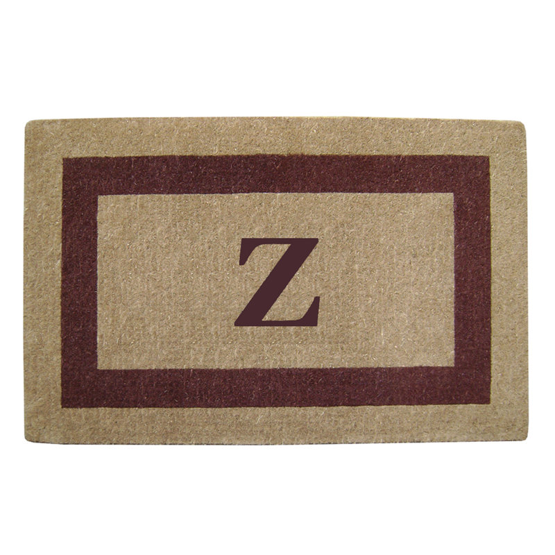 Tapis de porte antidérapant pour l'extérieur, Brun, Z, L 22 po x L 36 po