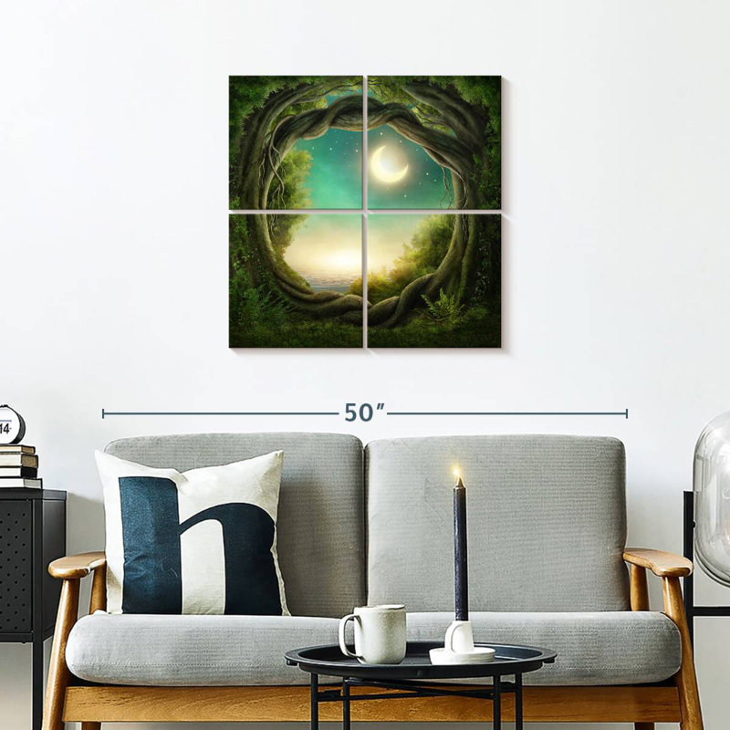 Forêt fantaisiste Harnek, H 26 po x l 26 po