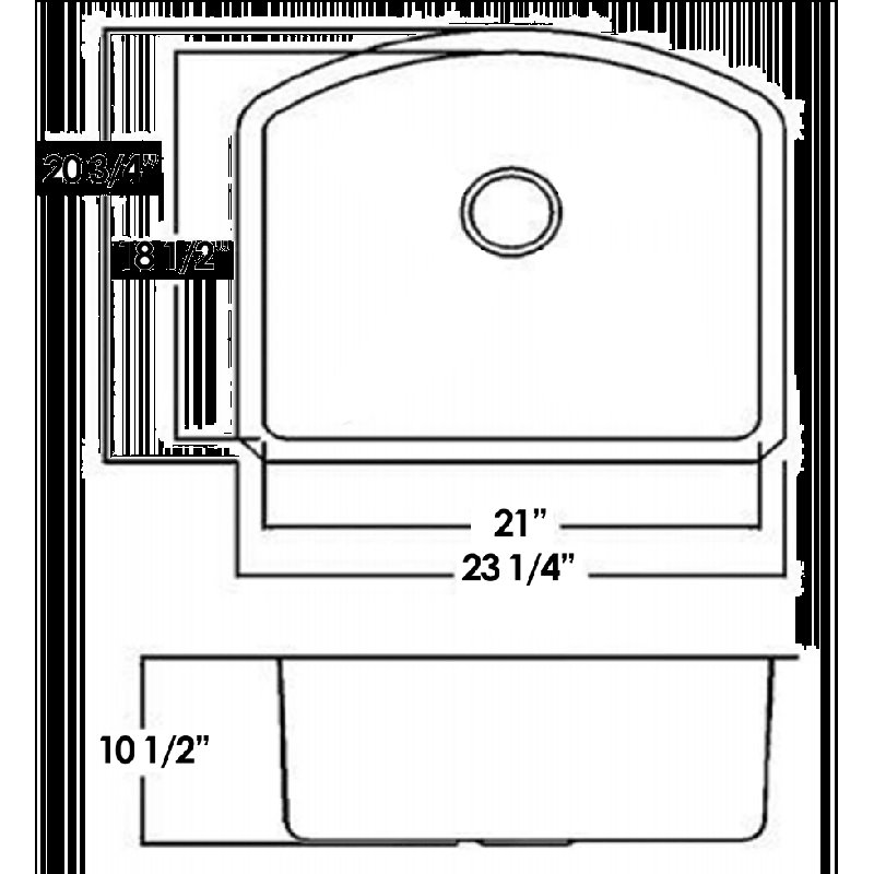 Évier de cuisine à montage double L 23,25 po x l 20,75 po Elementhaus