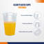 Paquet de 1000 gobelets en plastique jetables transparents de 12 oz