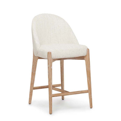 Oakley Upholstered Stool with Solid Wood Frame