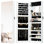 Armoire à bijoux avec miroir pleine longueur 14,5 po