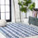 Yahoue Modern Tribal Geometric Ivory/Blue Indoor/Outdoor Rug