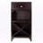 Adria Espresso Finished Wine Cabinet with Glass Hanger, 37.52 H X 19" W X 12.6" D