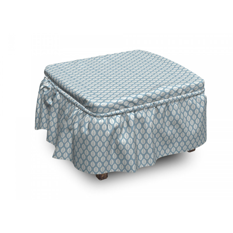 Housse pour repose-pieds tropical leaves