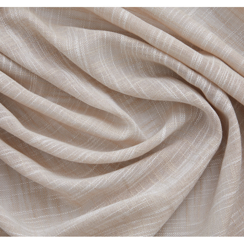 Hallmark Solid Semi-Sheer Faux Linen Polyester Grommet Curtain Panels, Beige, 54" W x 96" L