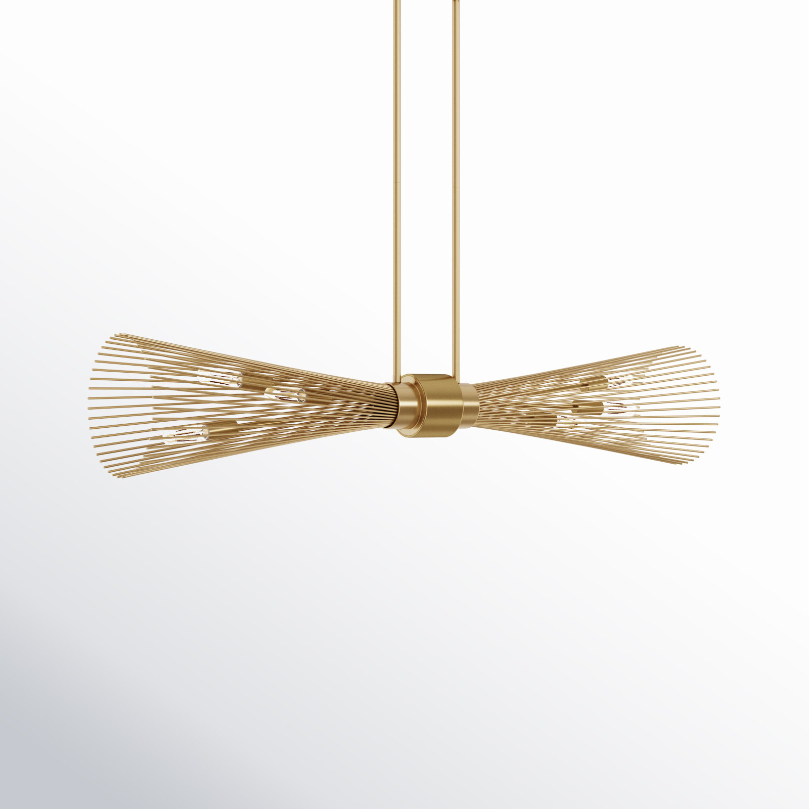 Iago 6 - Light Metal Dimmable Chandelier, Brass