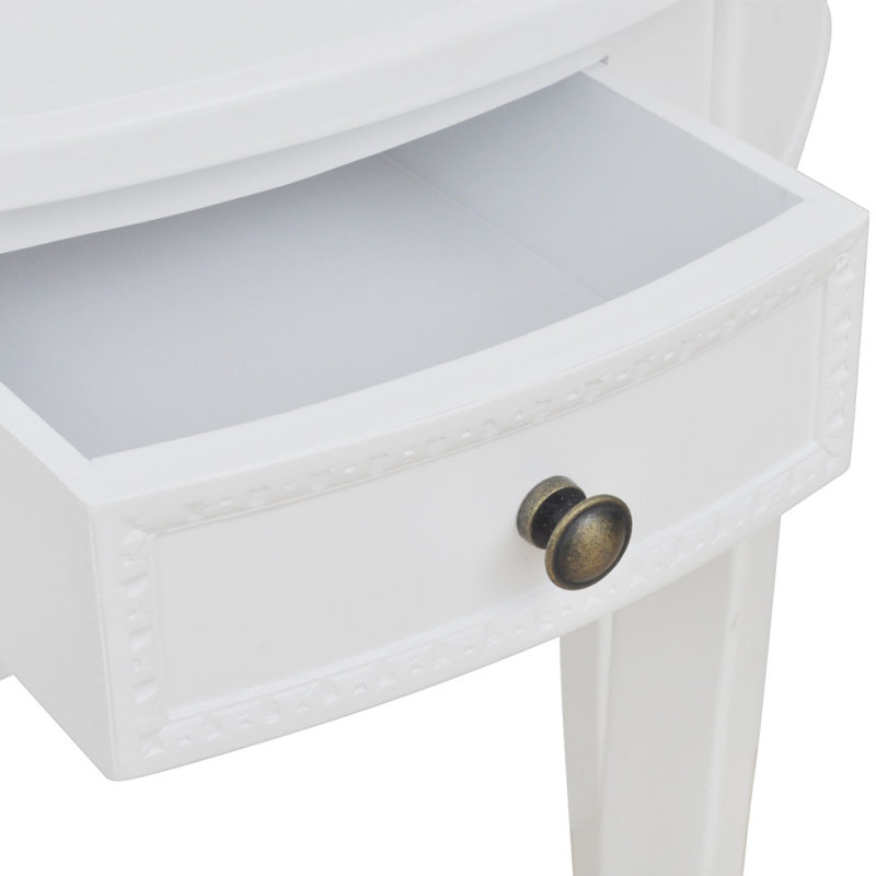 York 80cm Console Table, White