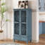 Armoire haute rustique bleu antique-304457186