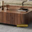 Table basse italienne de couleur noyer minimaliste-106547007