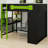 Space-Saving Wood Loft Bed with Desk, Wardrobe Storage and RGB Light-1869119595