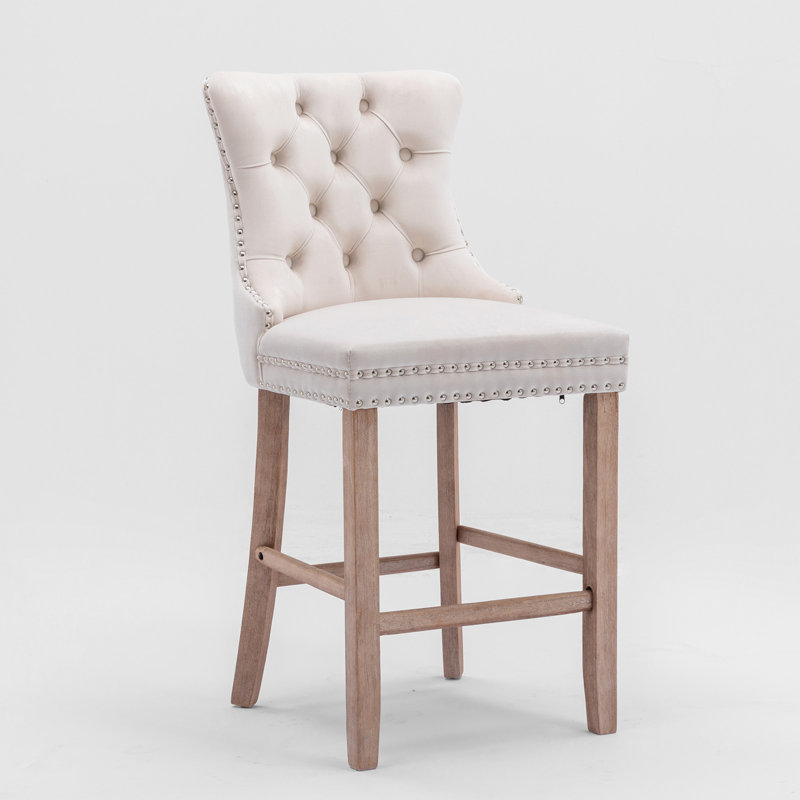 Upholstered Counter Stool, Cream
